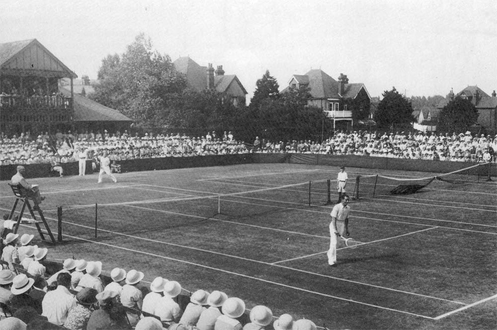 Fred Perry (Right) and D. Prenn, Exhibition Match, 1935